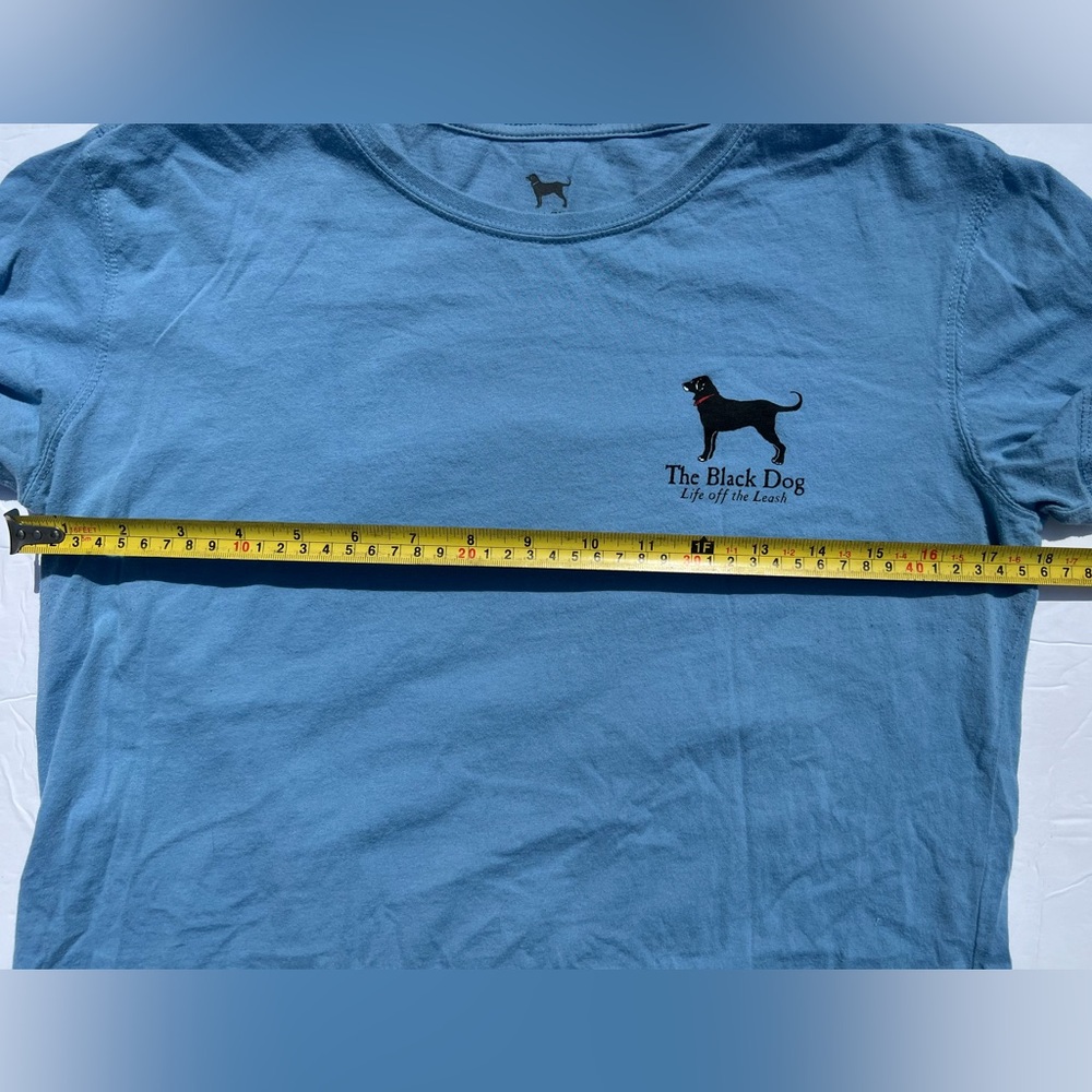 The Black Dog Martha's Vineyard Men's Small Blue Two Sided Graphic T-Shirt - Picture 6 of 6